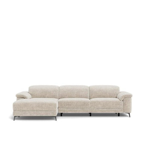 Tate 3 Seater Power Reclining Sofa with Chaise in Fabric - Paulas Home & Living