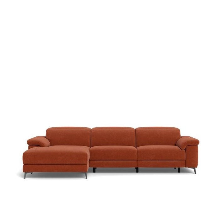 Tate 3 Seater Power Reclining Sofa with Chaise in Fabric - Paulas Home & Living
