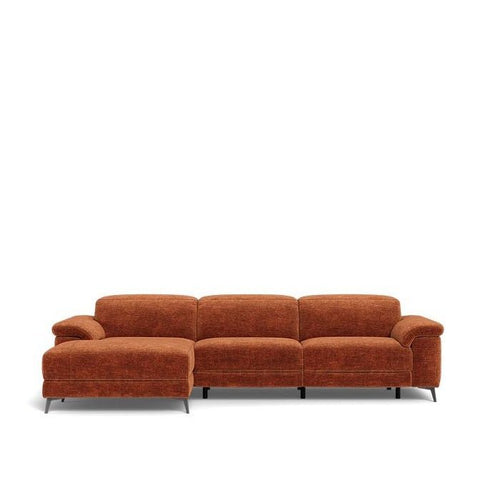 Tate 3 Seater Power Reclining Sofa with Chaise in Fabric - Paulas Home & Living