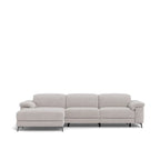 Tate 3 Seater Power Reclining Sofa with Chaise in Fabric - Paulas Home & Living