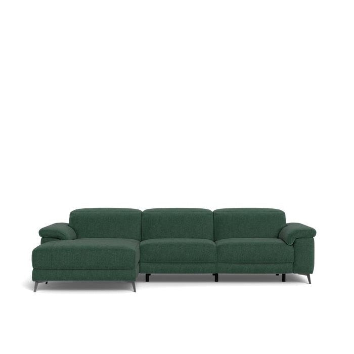 Tate 3 Seater Power Reclining Sofa with Chaise in Fabric - Paulas Home & Living