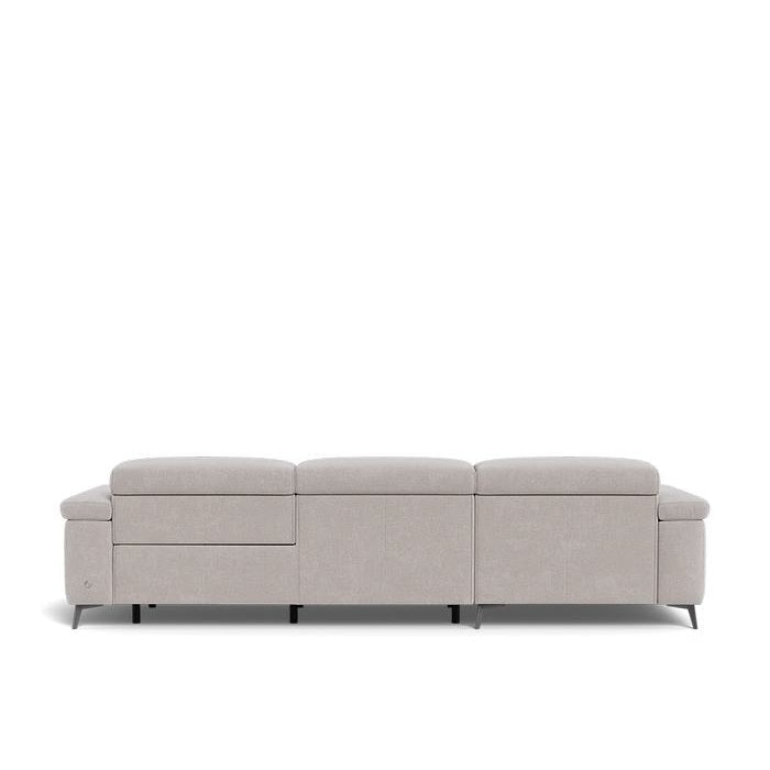 Tate 3 Seater Power Reclining Sofa with Chaise in Fabric - Paulas Home & Living