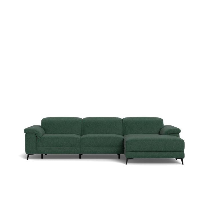 Tate 3 Seater Power Reclining Sofa with Chaise in Fabric - Paulas Home & Living