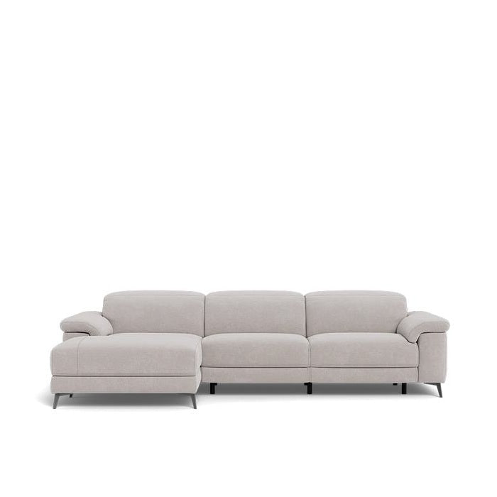 Tate 3 Seater Power Reclining Sofa with Chaise in Fabric - Paulas Home & Living