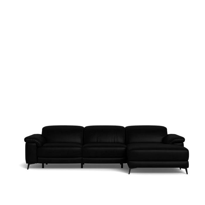 Tate 3 Seater Power Reclining Sofa with Chaise in Leather - Paulas Home & Living
