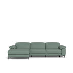 Tate 3 Seater Power Reclining Sofa with Chaise in Leather - Paulas Home & Living