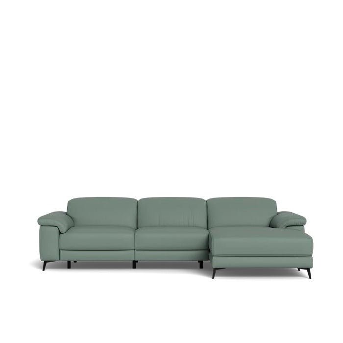 Tate 3 Seater Power Reclining Sofa with Chaise in Leather - Paulas Home & Living