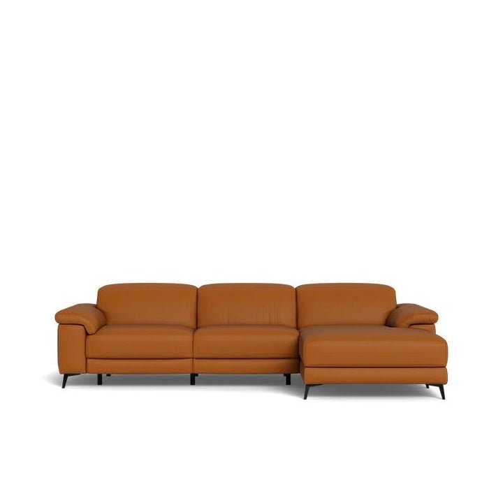 Tate 3 Seater Power Reclining Sofa with Chaise in Leather - Paulas Home & Living