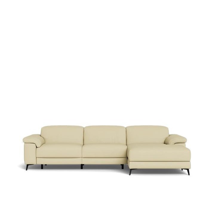 Tate 3 Seater Power Reclining Sofa with Chaise in Leather - Paulas Home & Living