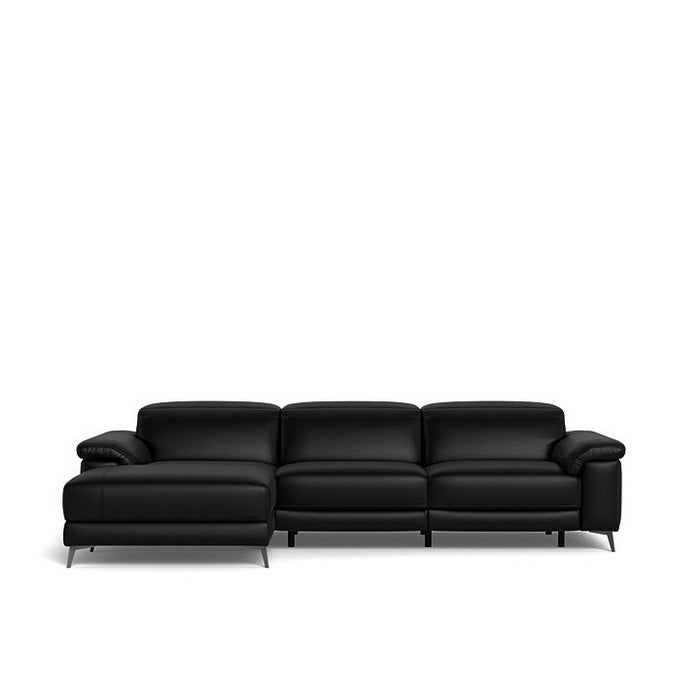 Tate 3 Seater Power Reclining Sofa with Chaise LHF in Leather - Paulas Home & Living