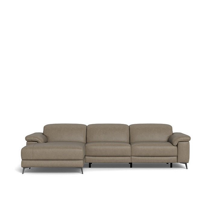 Tate 3 Seater Power Reclining Sofa with Chaise LHF in Leather - Paulas Home & Living