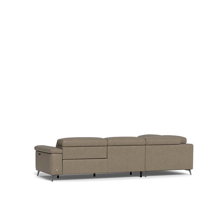 Tate 3 Seater Power Reclining Sofa with Chaise LHF in Leather - Paulas Home & Living