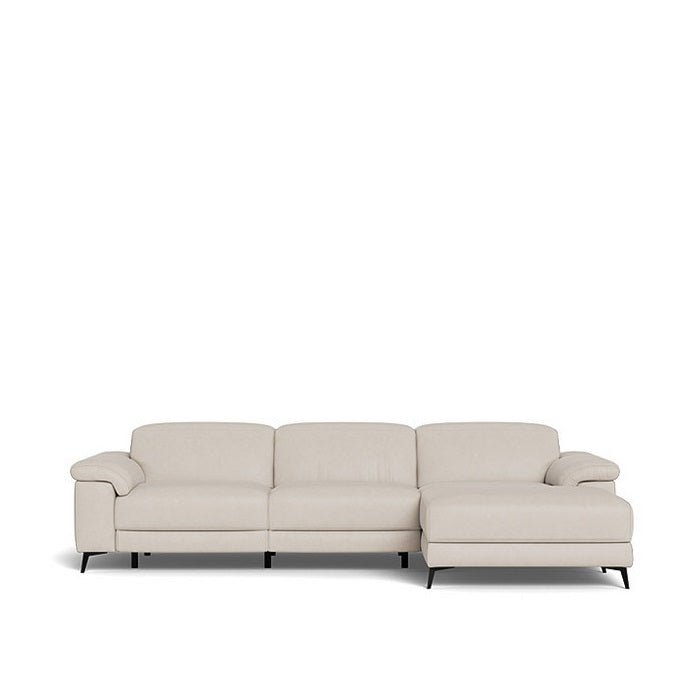 Tate 3 Seater Power Reclining Sofa with Chaise RHF in Leather - Paulas Home & Living