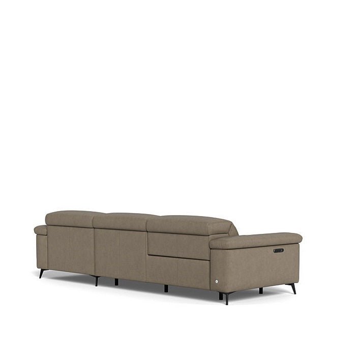 Tate 3 Seater Power Reclining Sofa with Chaise RHF in Leather - Paulas Home & Living