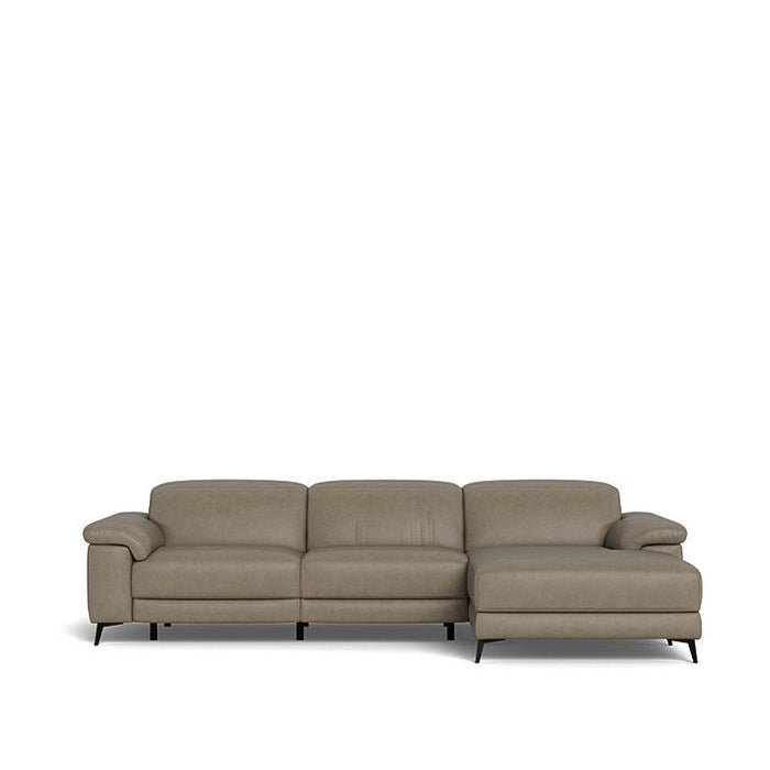 Tate 3 Seater Power Reclining Sofa with Chaise RHF in Leather - Paulas Home & Living