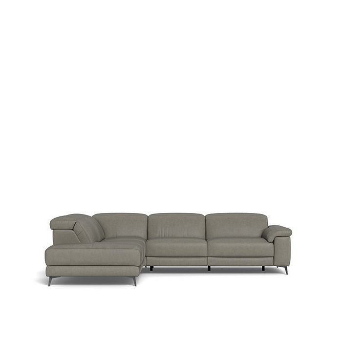 Tate 3 Seater Power Reclining Sofa with Corner Chaise LHF in Leather - Paulas Home & Living