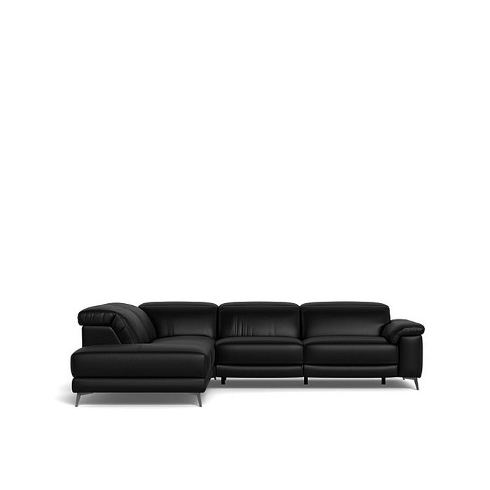 Tate 3 Seater Power Reclining Sofa with Corner Chaise LHF in Leather - Paulas Home & Living