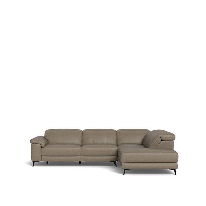 Tate 3 Seater Power Reclining Sofa with Corner Chaise RHF in Leather - Paulas Home & Living