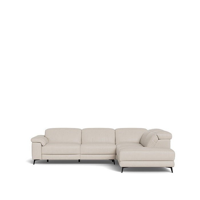 Tate 3 Seater Power Reclining Sofa with Corner Chaise RHF in Leather - Paulas Home & Living