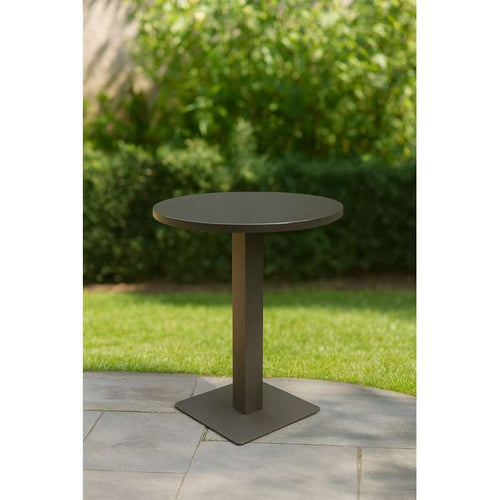Taupo Outdoor Side Table - 600dia Gunmetal - Paulas Home & Living