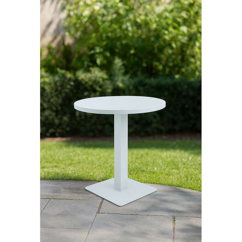 Taupo Outdoor Side Table - 600dia White - Paulas Home & Living