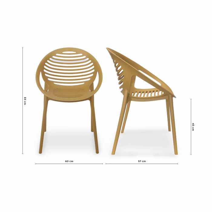 TIG Outdoor Chair - Mustard (Stackable) - Paulas Home & Living