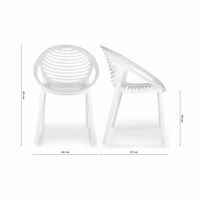 TIG Outdoor Chair - White (Stackable) - Paulas Home & Living