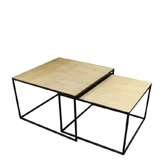 Tonto Coffee Tables Set of 2 - Antique Brass - Paulas Home & Living
