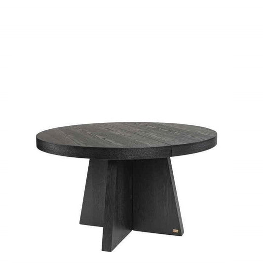 Trent Extension Dining Table - Black (1300dia/1900L/2500L) - Paulas Home & Living