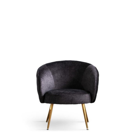 Tribeca Chair - Charcoal Velvet - Paulas Home & Living