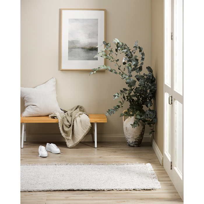 Ulster Floor Runner - White/Natural (Wool Blend) - Paulas Home & Living