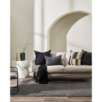 Varese Throw Black (Wool/Cotton Mix) - Paulas Home & Living