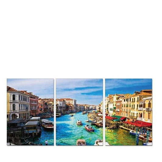 Venice by Day 3pc 1800w x 900h Perspex Wall Art - Paulas Home & Living