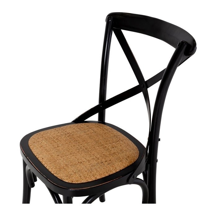 Villa X-Back Chair - Aged Black - Paulas Home & Living