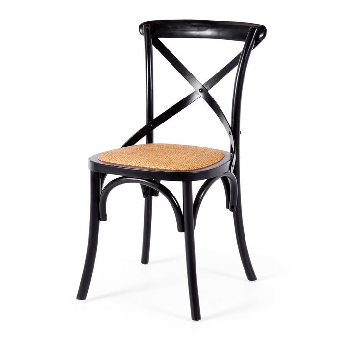 Villa X-Back Chair - Aged Black - Paulas Home & Living