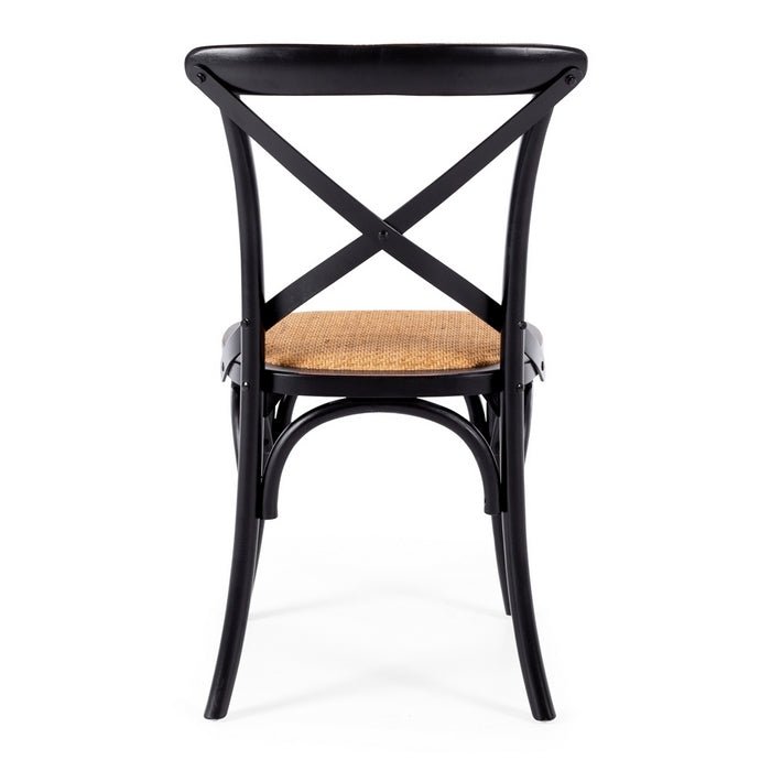 Villa X-Back Chair - Aged Black - Paulas Home & Living