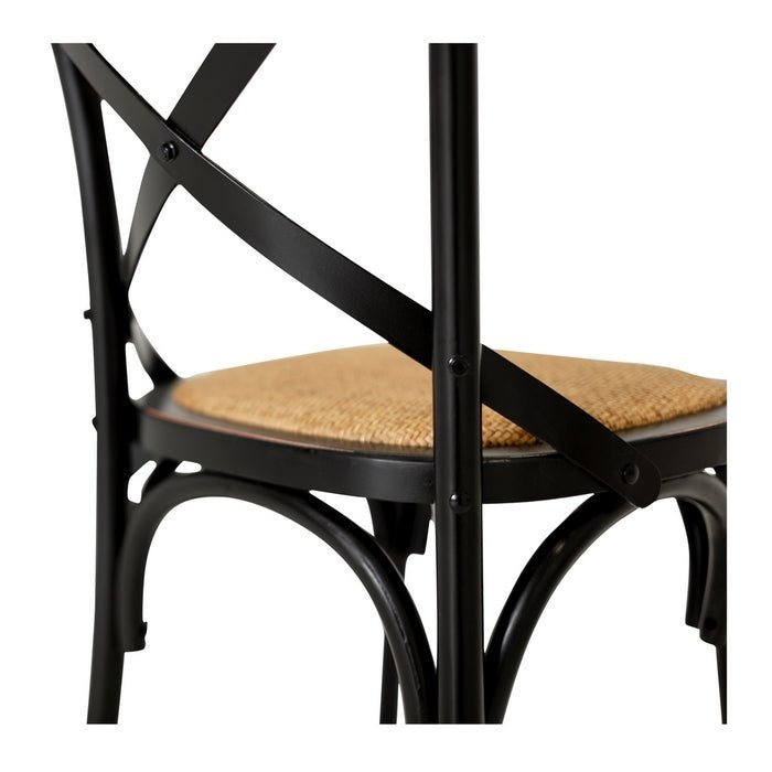 Villa X-Back Chair - Aged Black - Paulas Home & Living