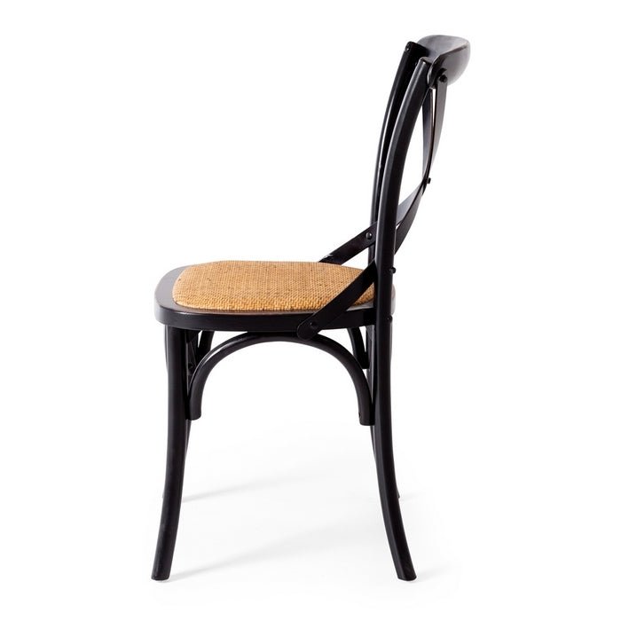 Villa X-Back Chair - Aged Black - Paulas Home & Living