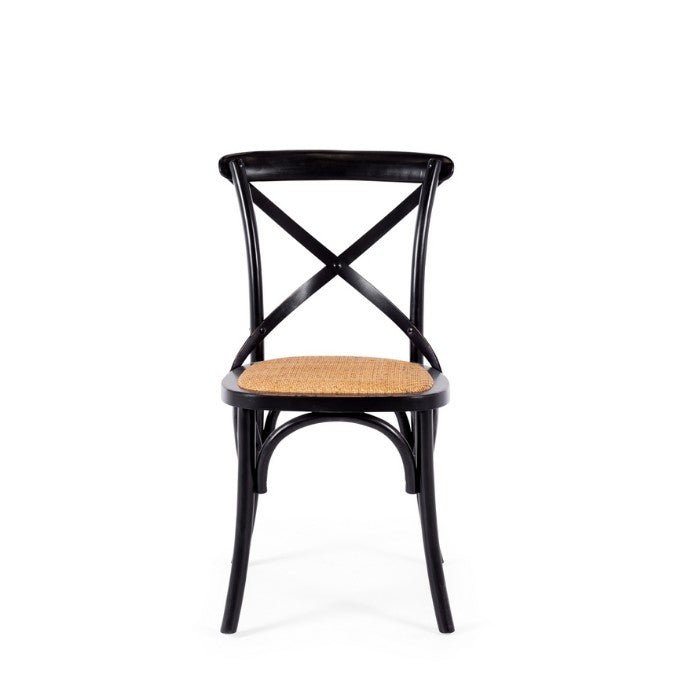 Villa X-Back Chair - Aged Black - Paulas Home & Living