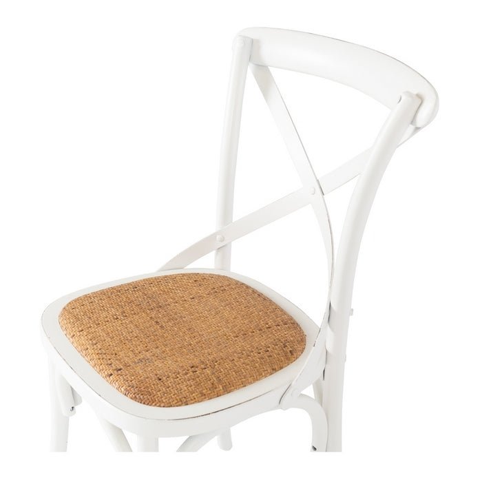 Villa X-Back Chair - Aged White - Paulas Home & Living