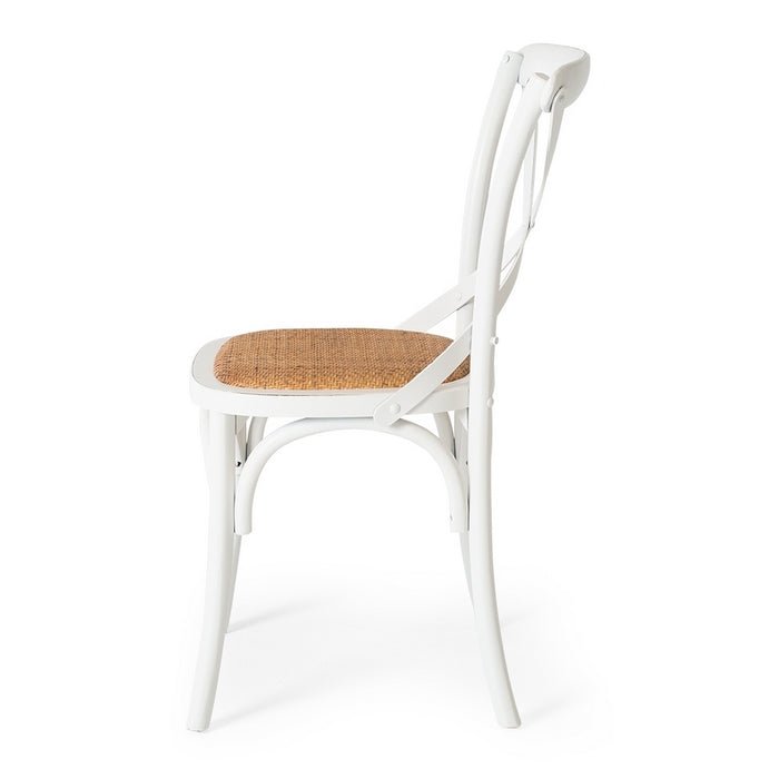 Villa X-Back Chair - Aged White - Paulas Home & Living