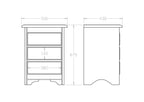 Villager BR Bedside 3 Drawer - Paulas Home & Living