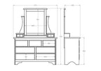 Villager BR Dresser & Mirror 9 Drawer - Paulas Home & Living