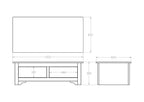 Villager Coffee Table With 2 Drawers - Paulas Home & Living