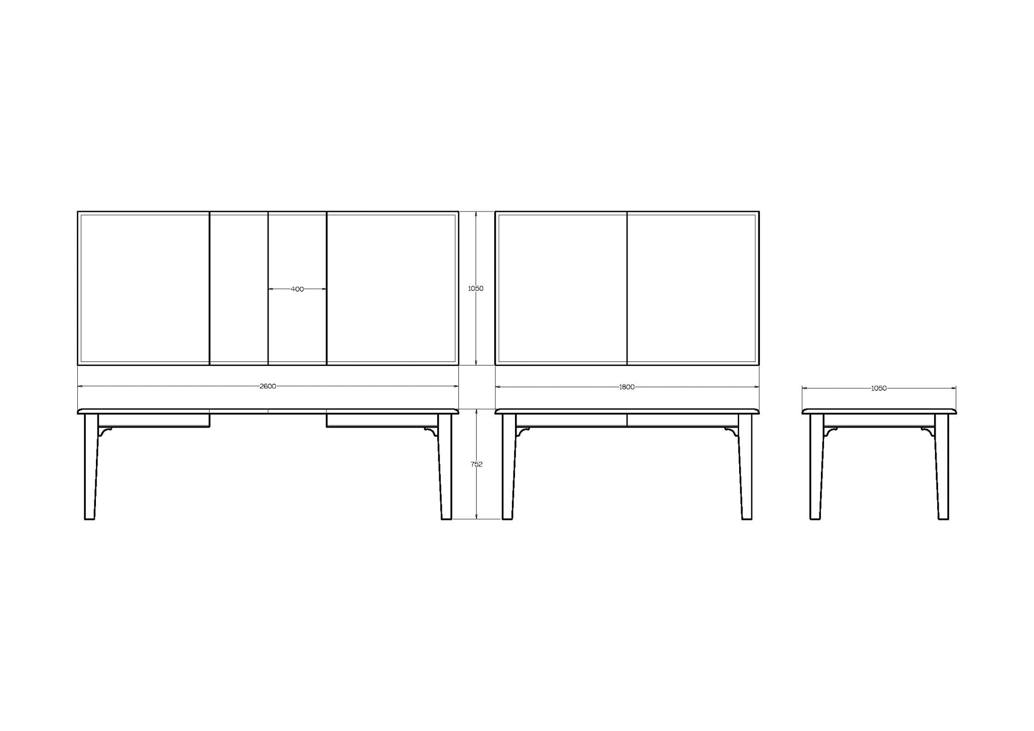 Villager Dining Extension Table - 1800w - Extends to 2220w and 2600w - Paulas Home & Living