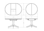 Villager Dining Extension Table - Round - 1050dia - 1500w - Paulas Home & Living