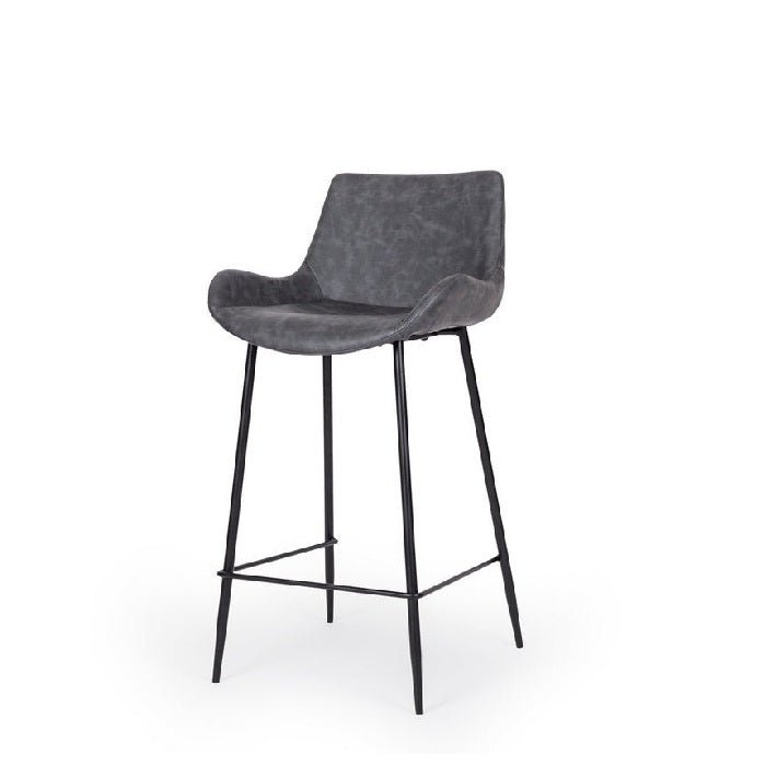 Vintage Barstool PU 660SH - Black or Grey PU - Paulas Home & Living