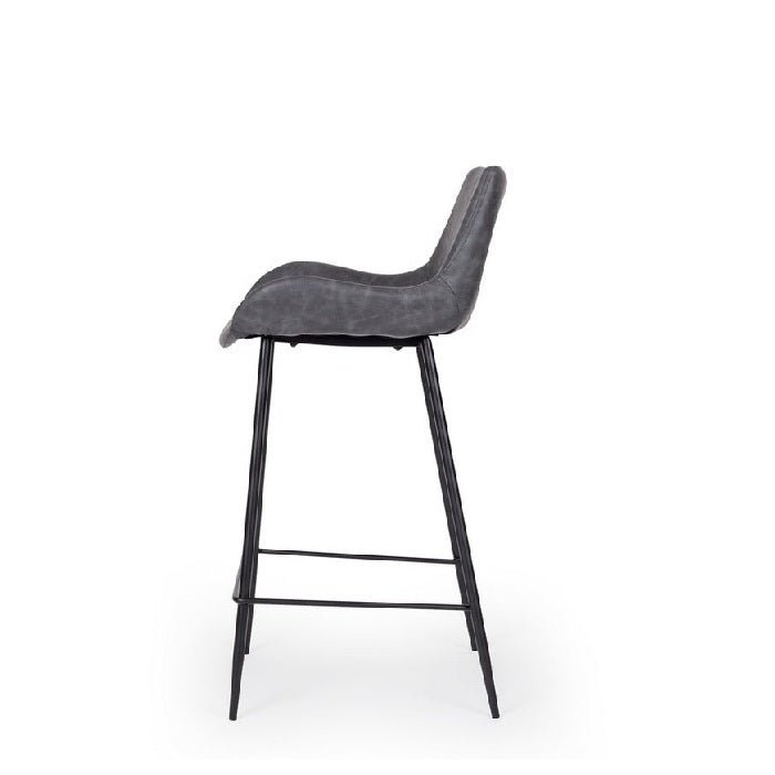 Vintage Barstool PU 660SH - Black or Grey PU - Paulas Home & Living