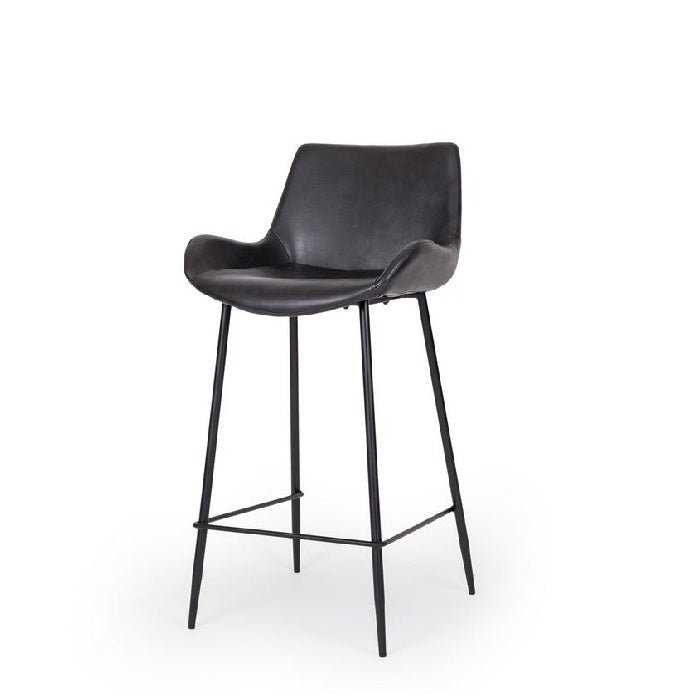 Vintage Barstool PU 660SH - Black or Grey PU - Paulas Home & Living