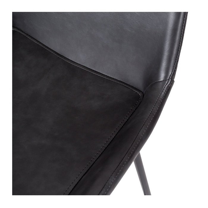 Vintage Barstool PU - Black - Paulas Home & Living